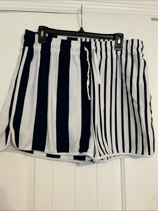 crown & ivy Pants - crown & ivy Navy and White Striped Casual Shorts